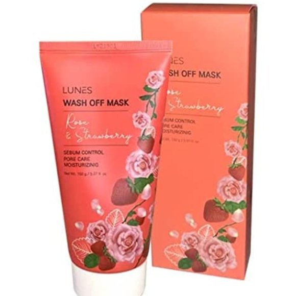 Lunes Wash Off Mask Rose and Strawberry 150g / 5.07fl. oz - Picture 1 of 2